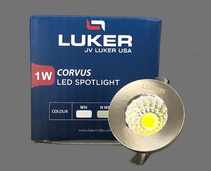 Luker LED Concealed button COB Light LSCR01 Round Chrome fisnish Body Green Light 